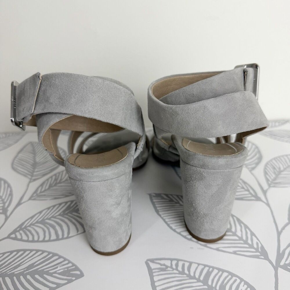 Vionic Blaire Strappy Suede Leather Heels Gray Women’s 7.5 Comfort Support - Picture 4 of 9